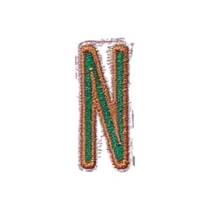 tiny letter N iron on patch