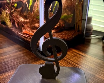 Supporto per cuffie a forma di chiave di violino - File di stampa 3D / Supporto per cuffie a forma di nota musicale (Download digitale)