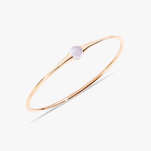 White Moonstone Bracelet 925 Sterling Silver With Gold Plated