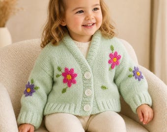 Modèle de tricot pour gilet bébé | Gilet | Modèle de pull bébé et enfant | Modèle de tricot PDF | 0-5 ans