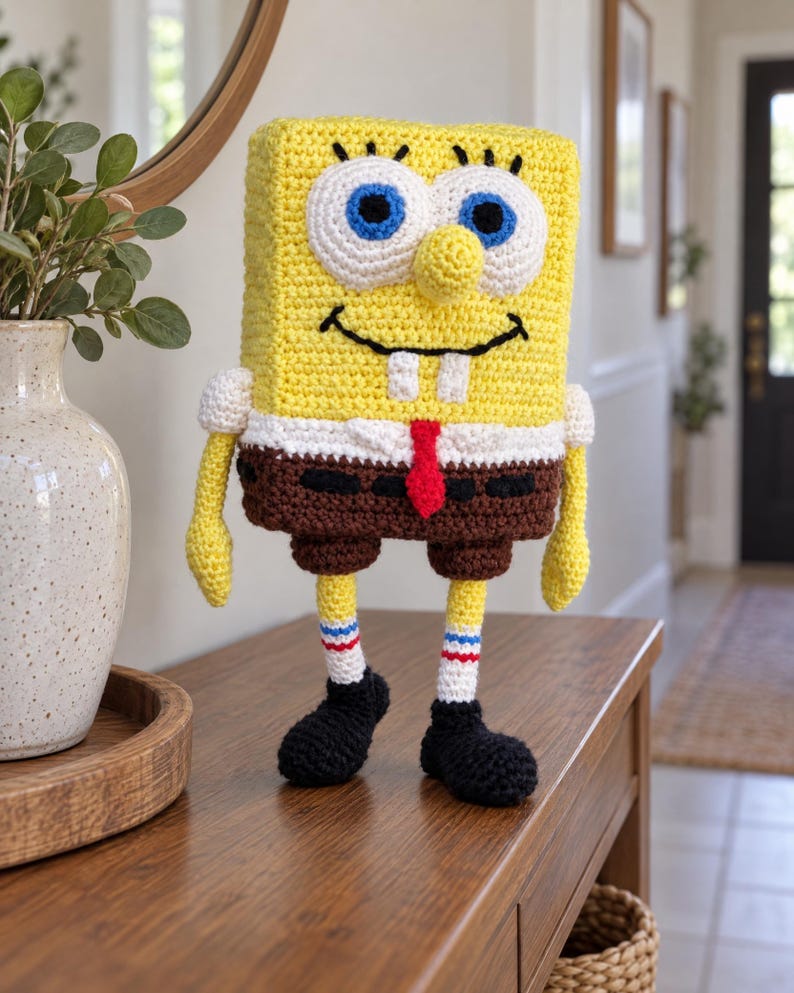 Crochet Spongebob Squarepants Pattern PDF | Amigurumi Cartoon Character ...