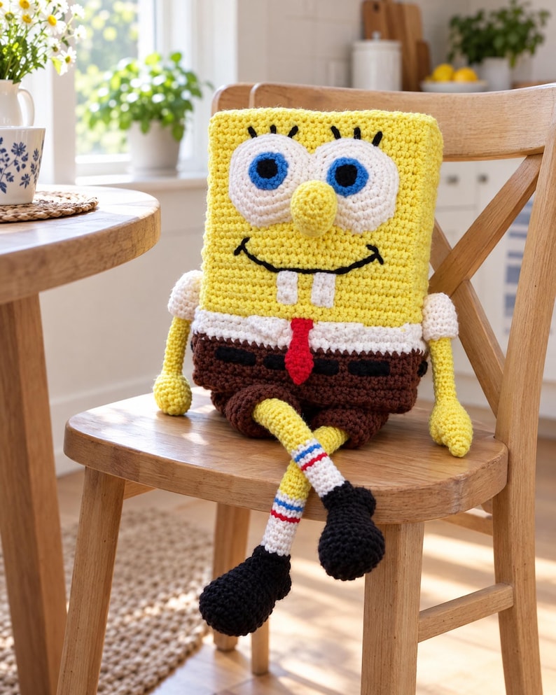 Crochet Spongebob Squarepants Pattern PDF | Amigurumi Cartoon Character ...