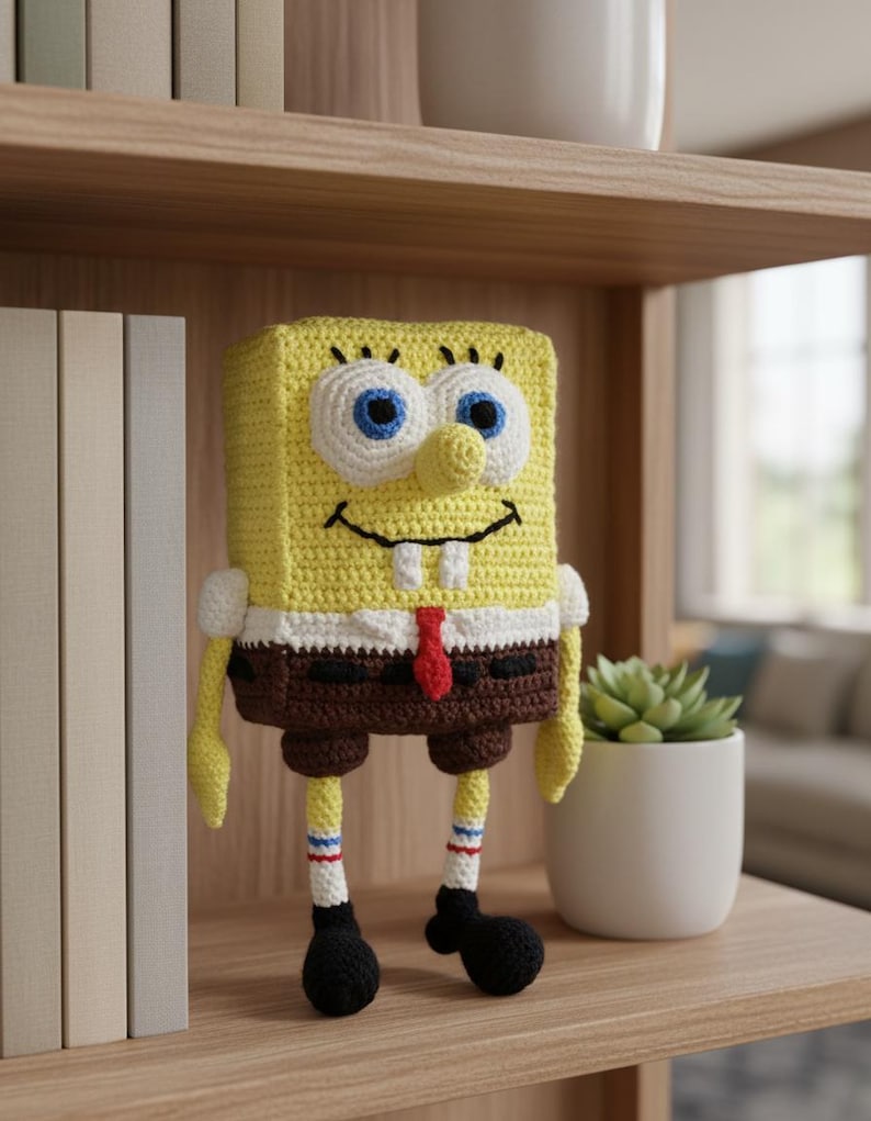 Crochet Spongebob Squarepants Pattern PDF | Amigurumi Cartoon Character ...