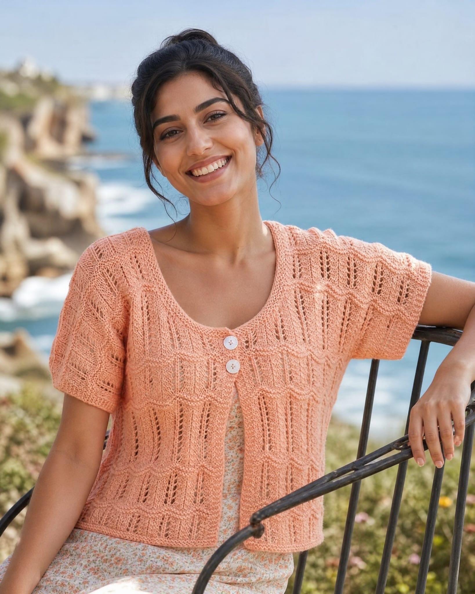 Knitting Pattern for Cotton Lace Cardigan - Etsy
