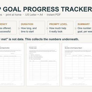 Printbare IEP-doeltracker, gegevensverzamelings- en voortgangsformulieren