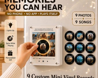 Personalized NFC Music Fridge Magnet,Personalized Photo Music Box,Personalized Commemorative Gifts,Gift for  Friend, Commemorative Gifts