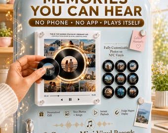 Personalized NFC Music Fridge Magnet,Personalized Photo Music Box,Personalized Commemorative Gifts,Gift for Mom, Commemorative Gifts