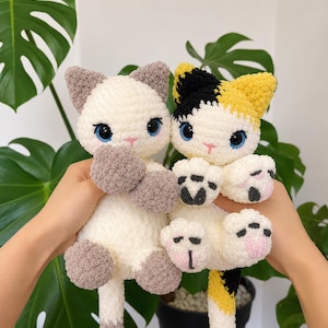 Beginner Crochet Cat Amigurumi Pattern – PDF Plush Toy Tutorial (Digital Download)
