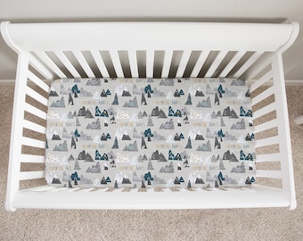 mountain crib sheet
