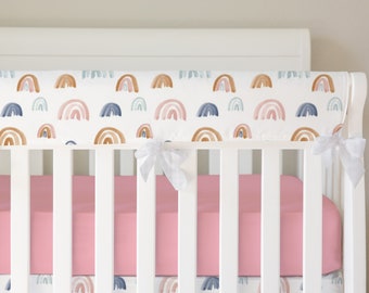 rainbow crib skirt