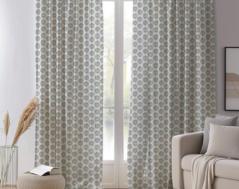 Living Room Curtains or Valance Bedroom Curtains Kitchen Curtains Nursery Curtains Blue Medallion