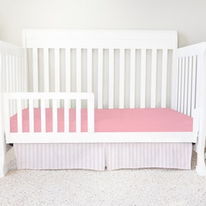 Light Pink Ticking Crib Coordinates