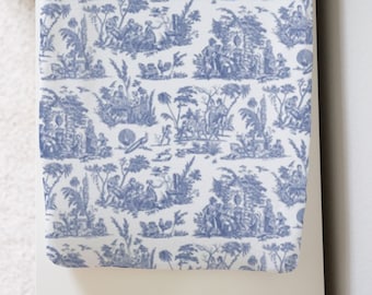 Blue Toile Changing-Pad-Cover