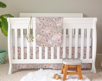 Baby Shower Gift Baby Girl Gift New Mom Gift Nursery Item Blush Floral Nursery Coordinates