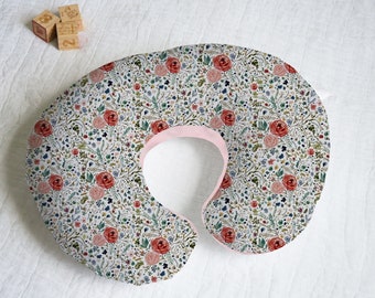 Floral Meadow Nursing Pillow Cover With Personalization Option