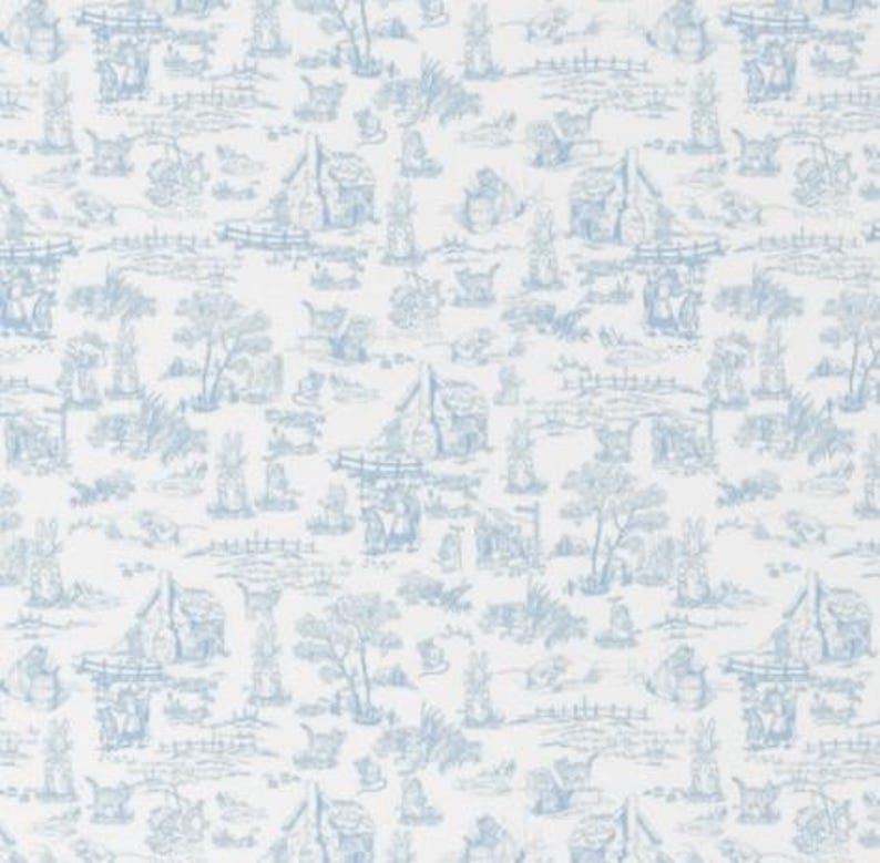 Peter Rabbit Toile Crib Sheet - Etsy