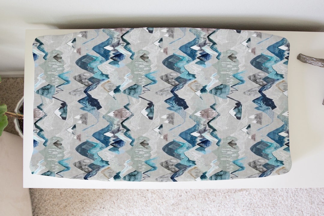 Mountain Blue Changing Pad Cover Etsy India