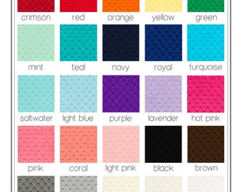 Minky Crib Sheet Several Colors Available