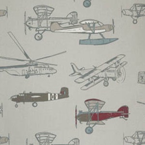 Vintage Planes Crib Sheet 3 Color Patterns image 2