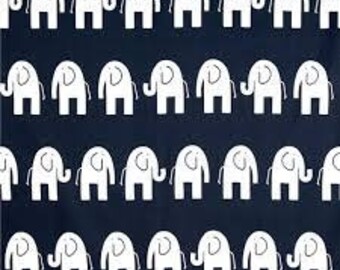 Dunkelblauer Elefanten Stoff