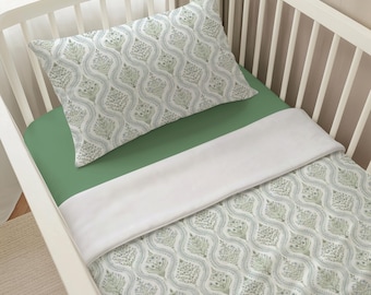 Baby Shower Gift New Baby Gift Monticello Green and Blue Crib Coordinates