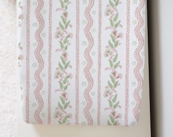 Baby Shower Gift Baby Girl Gift New Baby Gift Pink Floral and Stripe Changing Pad Cover