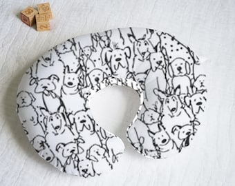 Doodle Dog Nursing Pillow Cover with Personalization Option