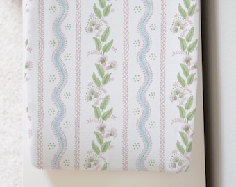Baby Shower Gift Baby Girl Gift New Baby Gift Pink and Blue Floral and Stripe Changing Pad Cover