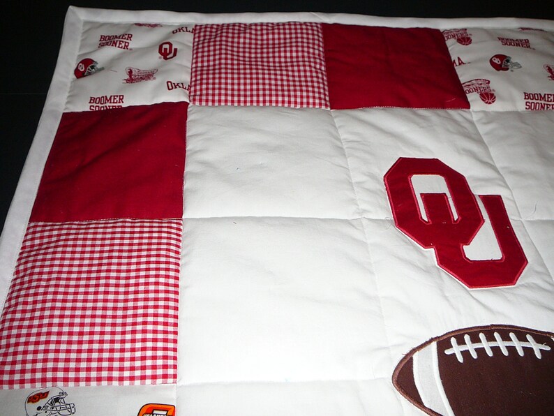 OU/OSU House Divided Baby Quilt Etsy