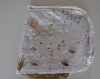 Minky Burp Cloth - Floral