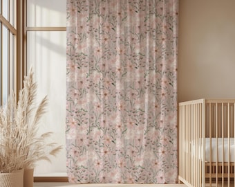 Living Room Curtains or Valance Bedroom Curtains Kitchen Curtains Nursery Curtains Blush Floral