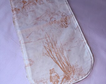 Minky Burp Cloth -  Bear Toile
