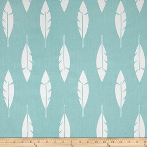 Aqua Feather Fabric