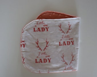 Minky Burp Cloth - Little Lady