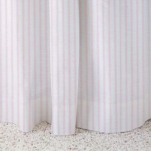 Pink Ticking Curtains