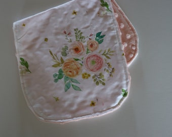 Minky Burp Cloth - Floral