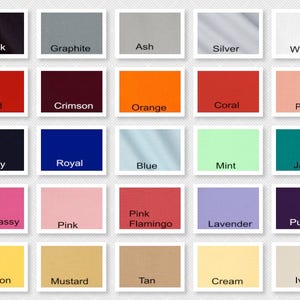 Peut inclure: Un nuancier avec 25 &eacute;chantillons de couleurs diff&eacute;rentes. Les couleurs sont dispos&eacute;es en cinq rang&eacute;es de cinq &eacute;chantillons chacune. Les couleurs comprennent le noir, le graphite, le gris cendr&eacute;, l'argent, le blanc, le rouge, le cramoisi, l'orange, le corail, la p&ecirc;che, le marine, le bleu royal, le bleu, la menthe, le jade, le rose vif, le rose, le rose flamant, la lavande, le violet, le citron, la moutarde, le beige, la cr&egrave;me et l'ivoire.