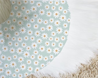 Daisy Nursing Pillow Cover with Personalization Option - Multiple colors