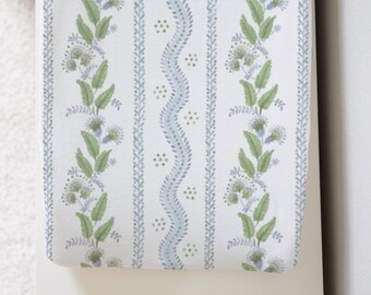 Baby Shower Gift Baby Girl Gift New Baby Gift Blue Floral and Stripe Changing Pad Cover