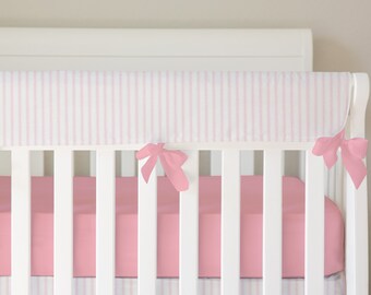 Cot Rail Cover Pink Teething Pad X 1 Handmade 100% Cotton Fabric