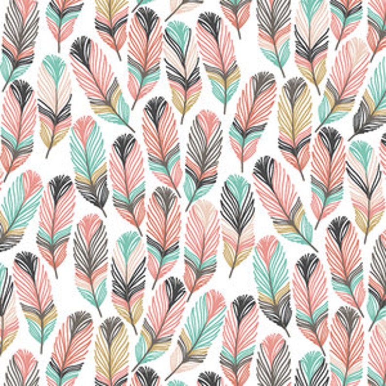 Feathers in Tulip Crib Sheet