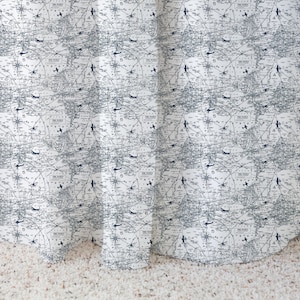 Vintage Maps Navy Curtains