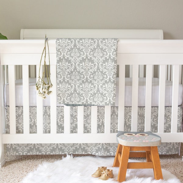 Damask Crib Bedding Etsy
