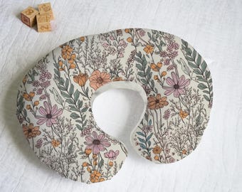 New Baby Gift Baby Shower Gift Baby Girl Gift Vintage Floral Nursing Pillow Cover With Personalization Option