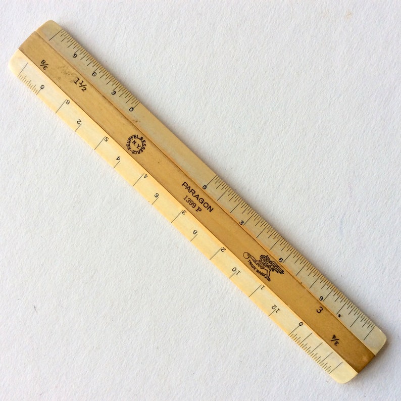 3 Vintage Rulers 96 Lufkin Folding Ruler Wood Slide Rule Etsy