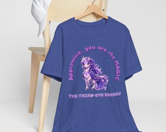 Camiseta del tercer ojo del chakra del unicornio / Aprendiz, eres magia / Camiseta de diarios de animales de la isla del chakra