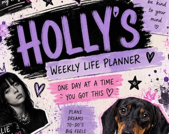 Personalised Teen Life Planner | Custom Weekly Goals & Self-Care (Digital Download)