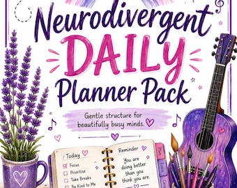 Neurodivergent Daily Planner Pack | ADHD Executive Function Printable (Digital Download)