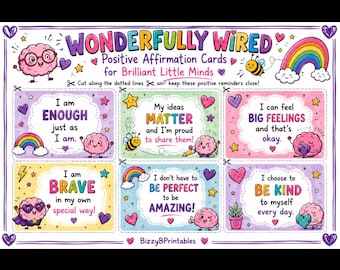Wonderfully Wired  Printable Positive Affirmation Cards