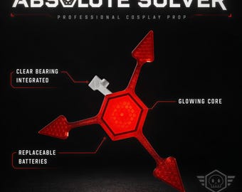Oggetto di scena con spinner LED Absolute Solver – Ispirato ai droni assassini / Oggetto da collezione per cosplay stampato in 3D